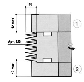 Фрезы «плечики» дополнительные для изготовления соединения «минишип» закрытого типа. Код 725
